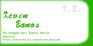 kevin banos business card